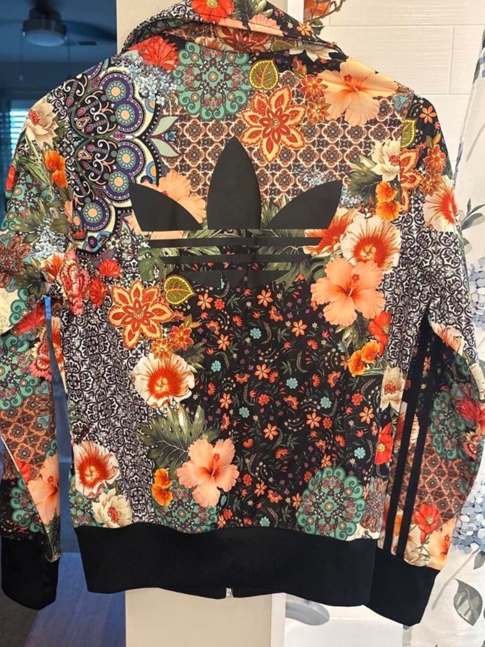 Adidas Originals x Farm Rio Jardim Agharta Track Jacket floral zip-up jacket